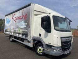 2018 18 DAF LF 45.180 7.5 TON 20FT CURTAIN SIDE TRACK SLEEPER CAB