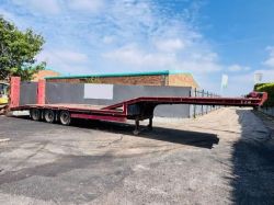 DENNISON DFM 25A FLATBED TRAILER*C/W TUCK AWAY NECK RAMPS*
