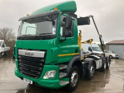 2015 15 DAF CF 85.460 8x4 HOOK LOADER EURO 6 AUTO HCV - 294K MILES