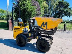 2018 MECALAC TA1 1 TON HIGH TIP DUMPER - C/W ROLE BAR - 1362 HOURS - KUBOTA ENGINE