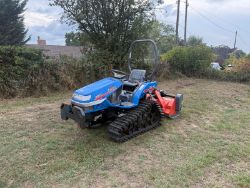 ISEKI PICCORO TPC15 COMAPCT TRACKED CRAWLER TRACTOR WITH 2024 MATENG EF125 FLAIL MOWER