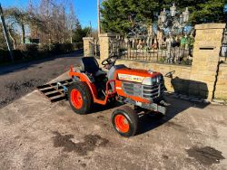 KUBOTA B1410 COMPACT TRACTOR - RUNS AND DRIVES - 1098 HOURS