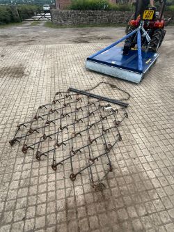 COMPACT TRACTOR CHAIN HARROWS HARDLY USED - NO VAT