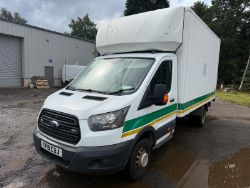 2019 19 FORD TRANSIT 350 LUTON TAIL LIFT VAN - 114K MILES - 2 KEYS - NO VAT