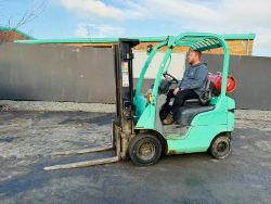 MITSUBISHI FG15N GAS FORKLIFT*C/W PALLET TINES* 4213 HOURS*
