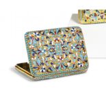 Zigarettenetui mit floralem Cloisonnédekor