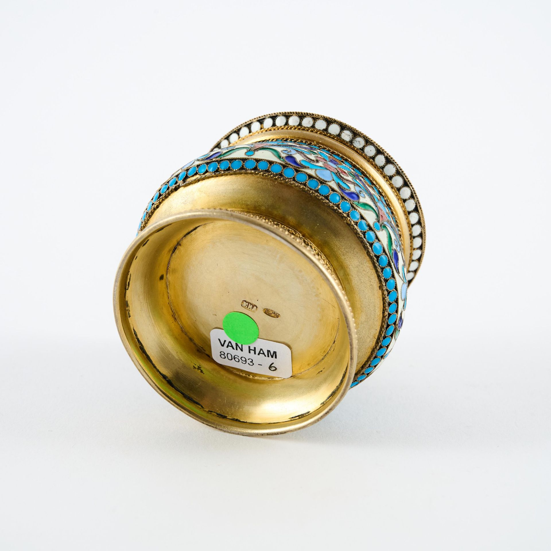 Gebauchtes Salzgefäß mit Cloisonnédekor - Bild 7 aus 7