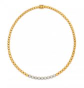 Bicolor Diamant-Gold-Collier
