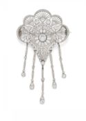 Filigrane Diamant-Brosche