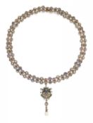 Neorenaissance Saphir-Diamant-Collier
