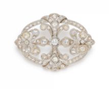 Elegante Diamant-Brosche