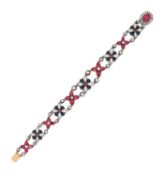 Historisches Rubin-Diamant-Armband