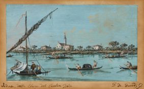 Giacomo Guardi: Blick auf die Insel Cavallino