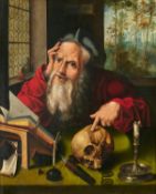 Flämische Schule: Der Heilige Hieronymus im Studierzimmer