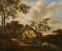 Daniel Schellinks: Waldlandschaft mit Fährboot