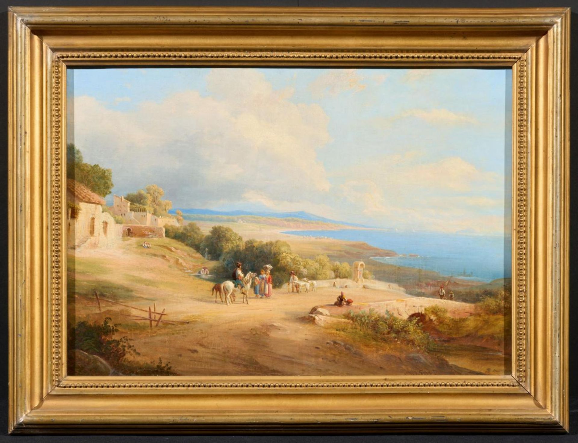 Johann Jakob Frey: Blick entlang der Bucht bei Nettuno - Bild 2 aus 4