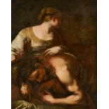 Luca Giordano: Samson schläft in Delilas Schoß