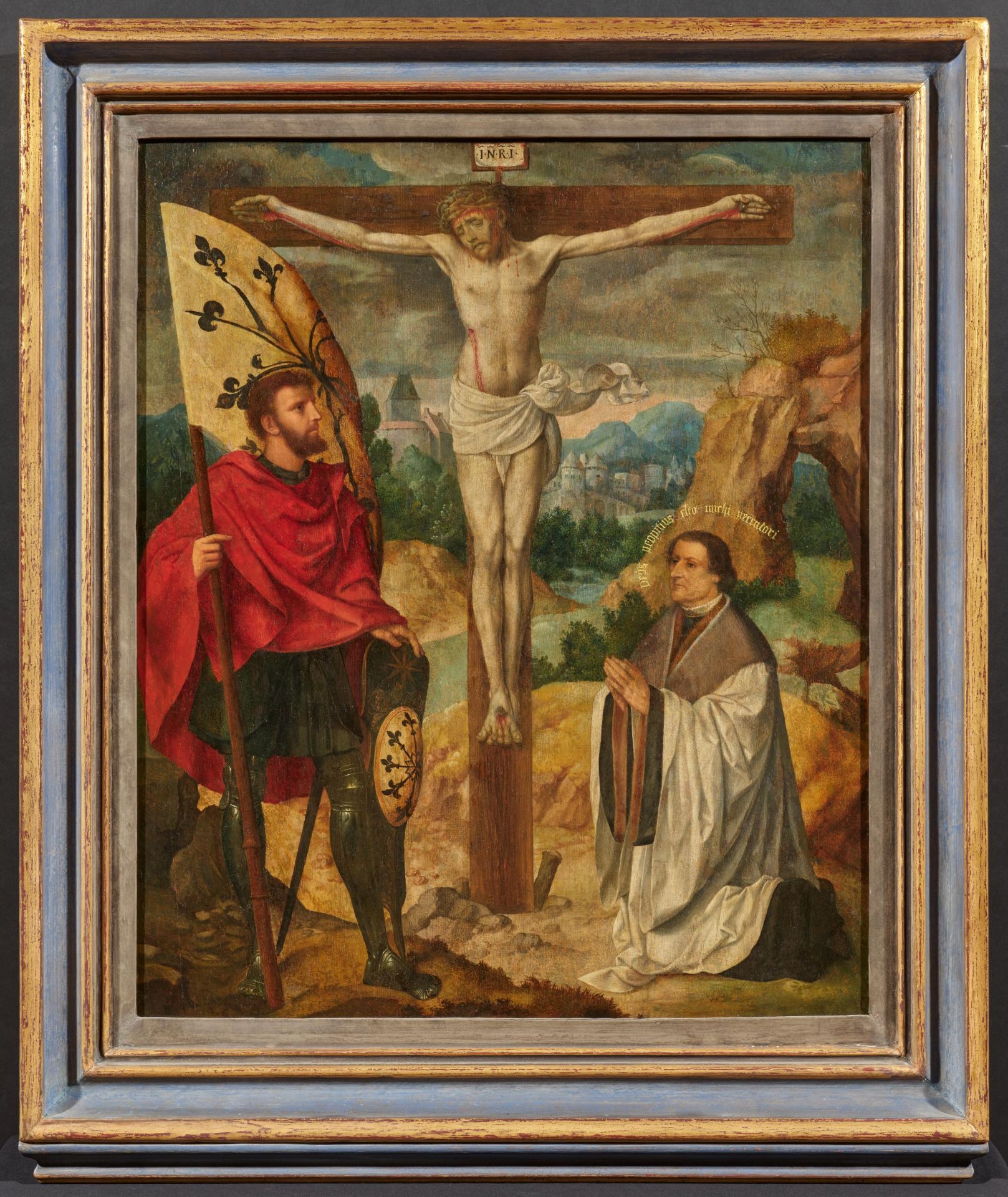 Bartholomaeus Bruyn d.Ä.: Christus am Kreuz mit dem heiligen Gregorius Maurus und einem geistlichen  - Bild 2 aus 4