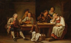 Georg Melchior Kraus: Zwei Gemälde: Der Genießer / Die Eingeschlummerte