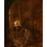 Harmen Fransz. Hals: Bauernfamilie mit den Haustieren in der Scheune