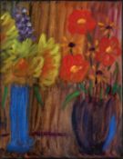 Alexej Jawlensky: Großes Stillleben: Blumenstillleben mit zwei Vasen