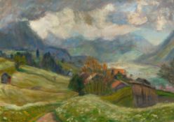 Otto Modersohn: Landschaft im Allgäu bei Hindelang