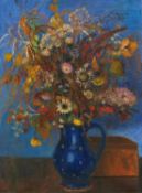 Otto Modersohn: Blumenstrauß im blauen Krug