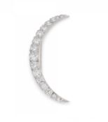 Diamant-Brosche "Mondsichel"