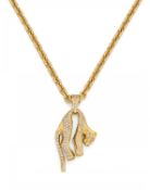 Panther-Diamant-Anhängerkette