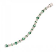 Smaragd-Diamant-Armband