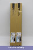 Two Kyocera TK-8335C Cyan Toner Cartridges