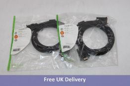 Fifty Nedis CCGP59000BK20 VGA Male to VGA Male Cables, Black