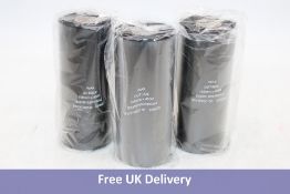 Twelve Rolls of Thermal Transfer Ribbons, B220016500450AO, Black, Size 165mm X 450m. Box damaged