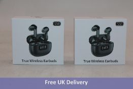 Twenty S50 Bluetooth Wireless Earbuds, Black