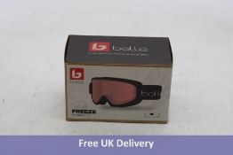 Six pairs Bolle Freeze Ski Goggles, Frames Matte Black/Lenses Pink Tint, Fit M