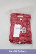 Cubic Experimental Fashion Wine Club Cardigan, Fire Brick, Size M