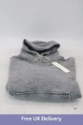 Velour Garments Hoodie, Vintage Grey, Size S