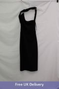 12-Storeez Twist Strap Midi Dress, Black, Size S
