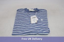 Carhartt WIP Bryna Stripe Short Sleeve T-Shirt, Charm Blue/White, Size S