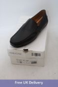 Geox U Moner V Smooth Leather Moccasins, Black, UK 10.5, No Box