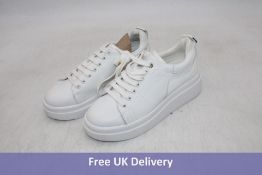 Zara Women's Lace Up Trainers, White, UK Size 5, No Box
