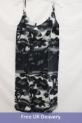 Quiksilver Philia Day Midi Dress, Black/White/Grey, Size S