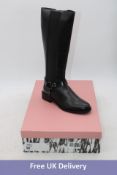 Moda In Pelle Sevrin Leather Boots, Black, UK Size 5