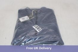Adidas Golf DWR Textured Quarter Zip Top, Navy, UK M