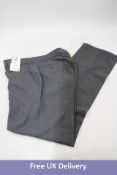 Meyer Roma Wool Blend Formal Trousers, Mid Grey, Size 34/34