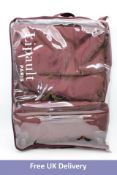 Lipault Plume 75cm Foldable Two-Wheel Long Trip Suitcase, Bordeaux. Box damaged
