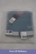 Rapha Men's Brevet Short Sleeve Cycling Jersey, Blue Silver, Size Medium
