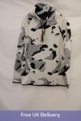 Burton Crown Weatherproof Hoodie, White Patterned, Size S