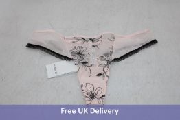 Two Marie Jo Noorah Thongs, Black Blush, Size M