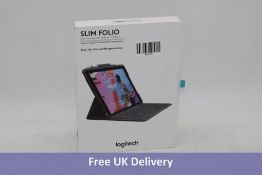 Logitech iPad 7th, 8th and 9th Generation Keyboard Case, Slim Folio with Integrated Wireless Keyboar